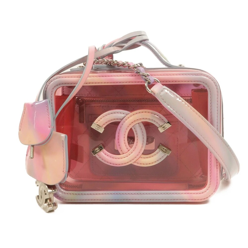 6938 - Chanel Pvc Patent Lambskin Small CC Vanity Case Pink - Pvc Patent Lambski